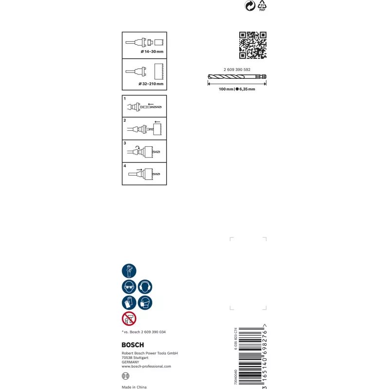 Bosch 2 609 390 590 booraccessoire gatenzaagadapter