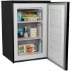 Bomann GS 7253 vriezer, 87 l, energieklasse C, klimaatklasse SN-T, omkeerbare deur, donkere roestvrijstaal-look, zwart