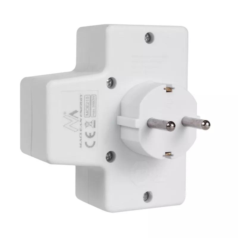 Maclean MCE215 multistekkeradapter, 1x16 A + 2x2,5 A Schuko