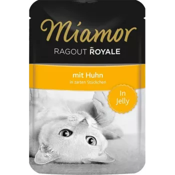 Natvoer voor katten Miamor Ragout Royale in gelei 100 g — kip, volwassen katten, zak
