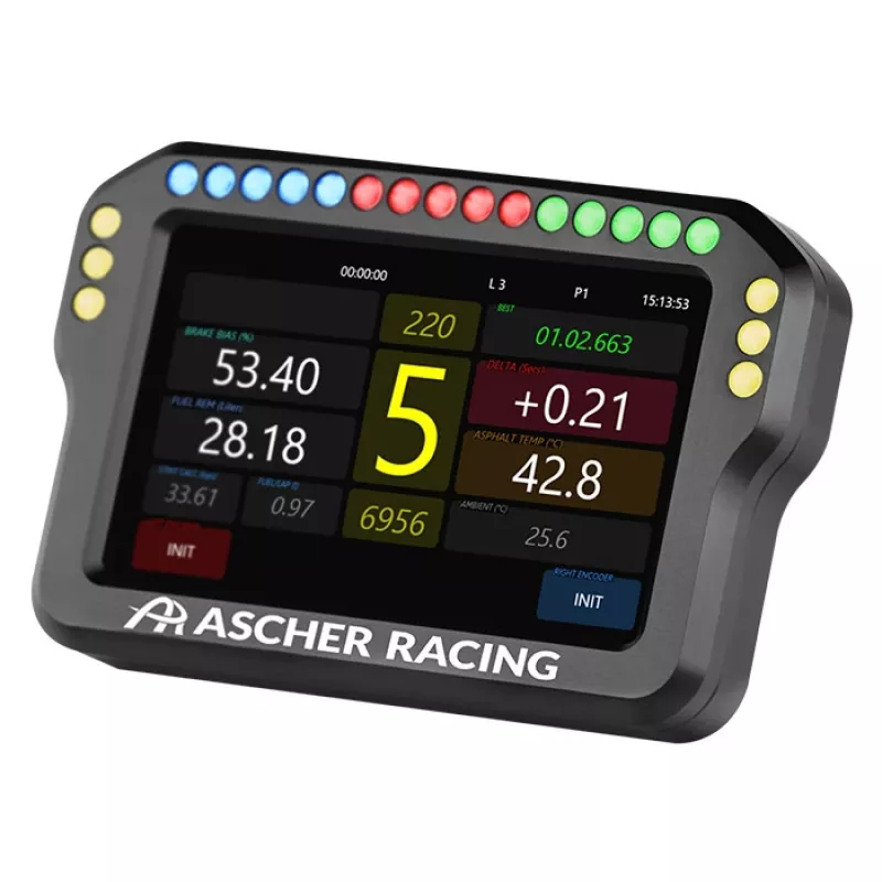 Stuurwiel-dashboard Ascher Racing 4 inch model 76080028 voor simracing-opstellingen