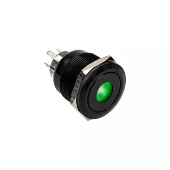 DimasTech vandalismusschakelaar 25mm Blackline Dot RGB (PD224) vandalismebestendige drukschakelaar
