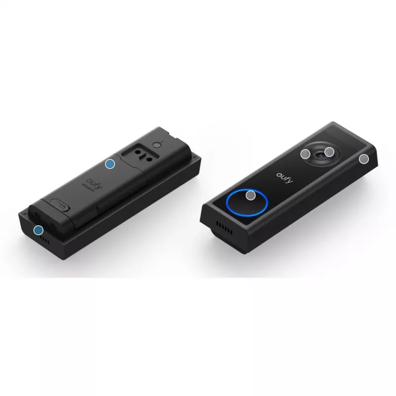 Videodeurbel Eufy C31 2K met microSD-ondersteuning, 2560×1440, 6500 mAh, bedraad & draadloos, zwart