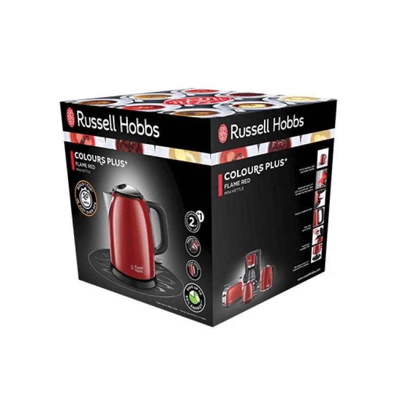 Russell Hobbs waterkoker 1 L 2400 W zwart rood