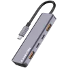 Canyon DS-18 - USB-C hub - 5 poorten - 1x USB-C 5V DC opladen - 2x USB-C - 10 Gbit/s - 2x USB 3.2