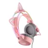 Hoofdtelefoon Onikuma X15Pro gaming-hoofdtelefoon roze kattenoren
