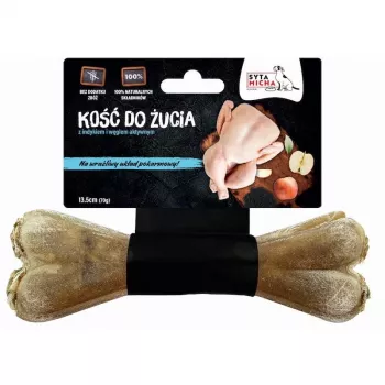 Natuurlijk kalkoen kauwbot voor honden SYTA MICHA 13,5 cm — tandverzorgende snack voor volwassen honden, gluten- en conserveermiddelvrij