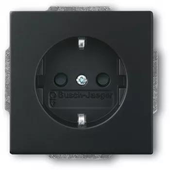 Contactdoos CEE 7/3 2P+E 16A 250V zwart — Busch‑Jaeger 20 EUCKS-885