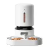 Automatische voerbak Aptel Granary met dubbele bak 5 L, wit