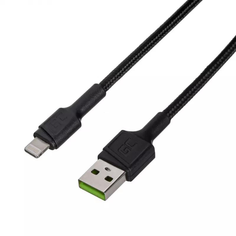 Green Cell KABGC24 Lightning-kabel 0.3 m zwart