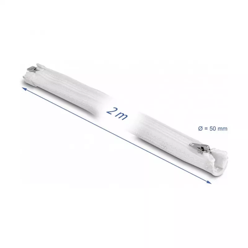 Gevlochten slang DeLOCK 20829 2 m x 50 mm wit
