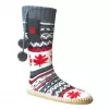 Glovii GOBM huisschoenen pantoffellaarzen dames grijs, rood, wit