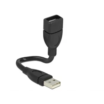 USB-kabel DeLOCK 15cm USB 2.0 USB A zwart