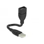 USB-kabel DeLOCK 15cm USB 2.0 USB A zwart