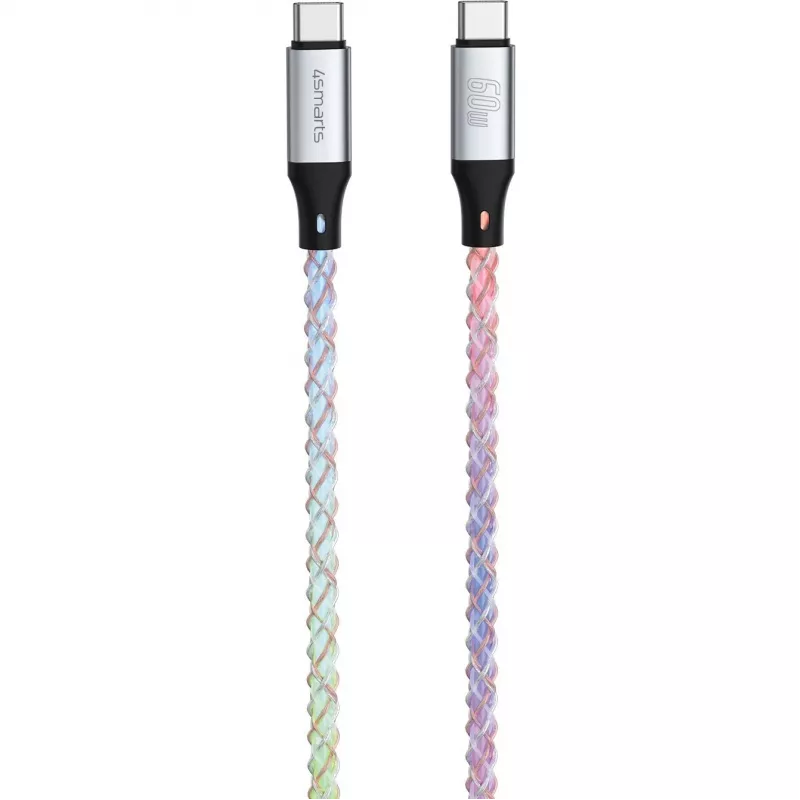 4smarts 541440 RGBCord USB-C-naar-USB-C-kabel, USB 2.0, 60W, 1,5 m