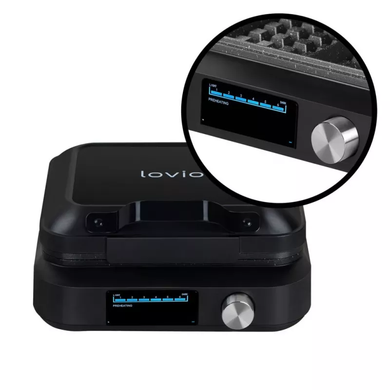 Lovio LVWF002BK wafelijzer 1500W zwart