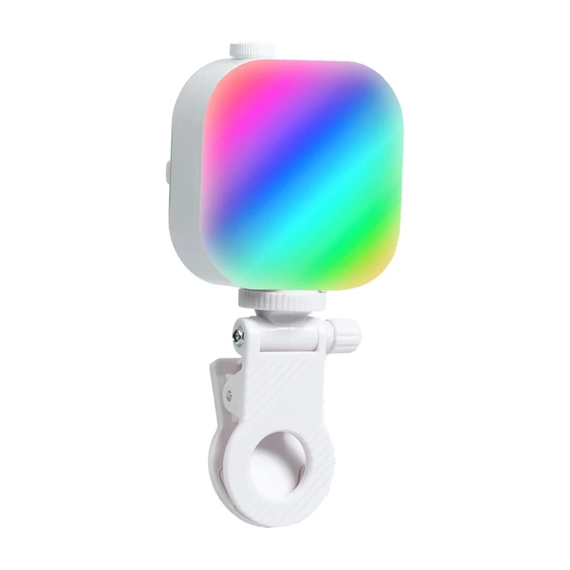 Telesin Ice Cube selfielicht met telefoonhouder P5-BGD-03 — compacte LED-vulverlichting en verstelbare smartphonehouder