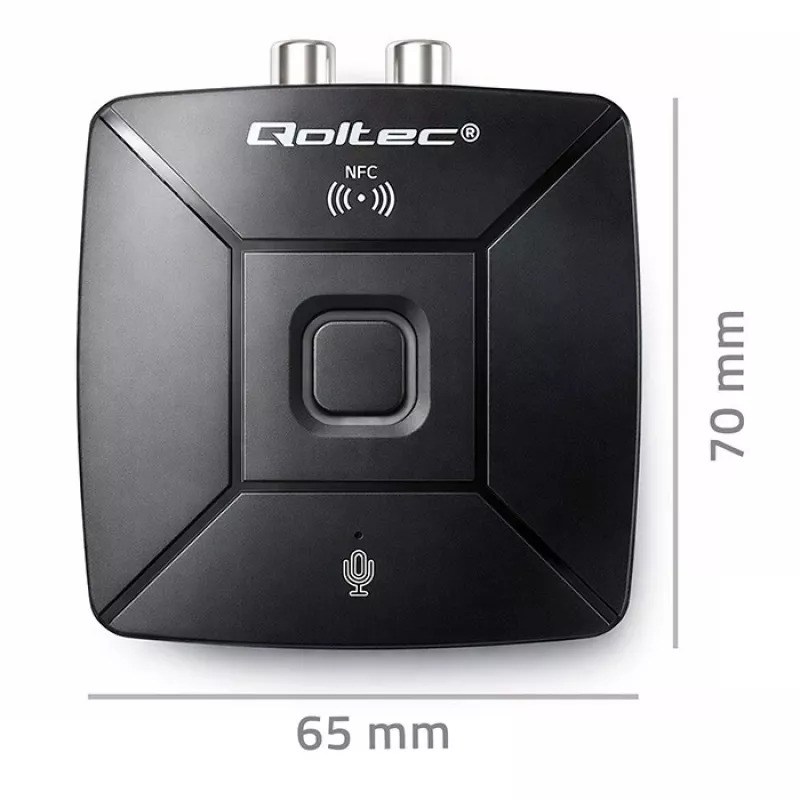 QOLTEC draadloze audio HiFi-zender/ontvanger model 56981 — Bluetooth/line-in audiobridge