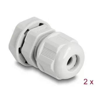 DeLOCK EX kabelwartel M12 grijs 2 stuks polyamide