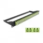 DeLOCK 43404 Patchpaneel 1U glasvezel LC groen rackmontage