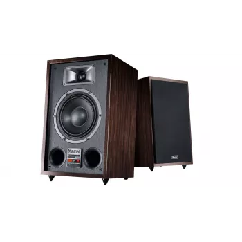 Vloerluidspreker Magnat TRANSPULS 800A 2-weg bedraad & draadloos 2×60 W, Bluetooth 5.0, HDMI, zwart/bruin