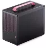 Jonsplus MATX handle case Z20 zwart-roze – mini/micro/flex-ATX behuizing met draaggreep