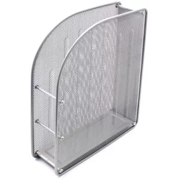 Verticale opberger FORPUS FO30559, geperforeerd plaatstaal, 7 cm hoogte, zilver