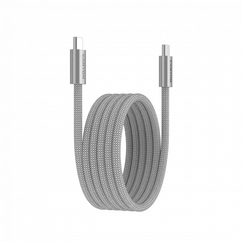 CANYON Kabel OnWire 60MG C-C 60W Magneet Gevlochten 1m Lichtgrijs