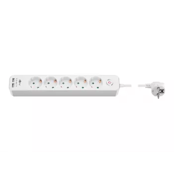 Stekkerdoos Goobay 5-voudig met schakelaar en USB