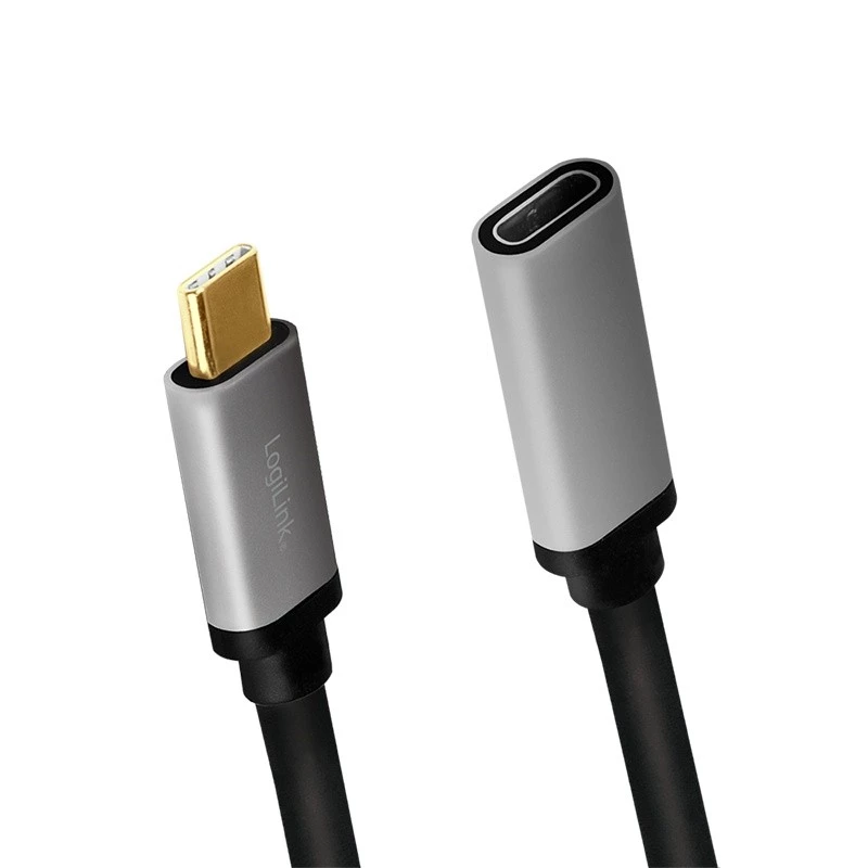 LogiLink USB-kabel USB 3.2 Gen 2 CUA0105 0,5 m USB-C zwart grijs