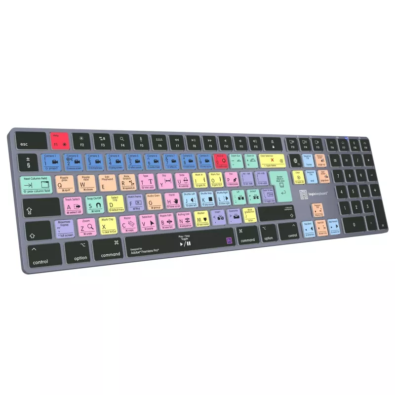 Logickeyboard LKB-PPROCC-TM-UK Adobe Premiere Pro CC Titan toetsenbord, UK-indeling, Mac