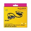 Seriële kabel DeLOCK 63950 USB 2.0 Type-A 2 x RS-232 DB9 zwart 0,6 m