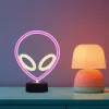 Tafellamp MANTA SNL86PK Style Neon Lights UFO roze – decoratieve neonlamp in roze