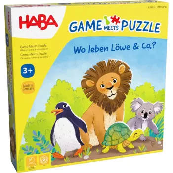 Spel ontmoet puzzel - Waar leven leeuw & co., bordspel