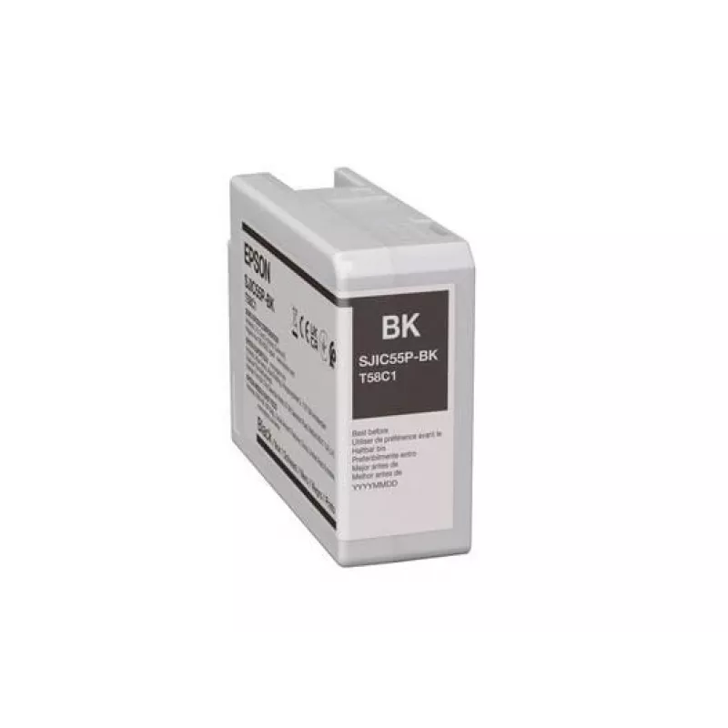 Inktpatroon Epson SJIC55 (BK) voor ColorWorks CW-D6500/D6000 – zwart
