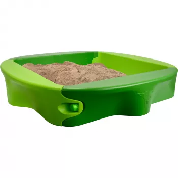 Zandbak Simba-Dickie BIG 800056733, kunststof, 1380×1380 mm, geïntegreerde zitbanken, groen