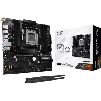 Moederbord ASRock B850M Pro-A WiFi micro ATX – AMD B850, socket AM5, DDR5, 4x DIMM, 256 GB, Wi-Fi, 2,5-Gb-LAN