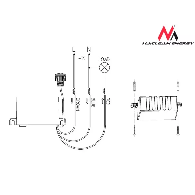 Maclean MCE34 externe schemerschakelaar, 2000 W