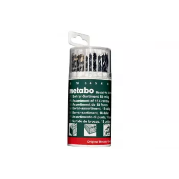 Boorset Metabo 627190000 — 18-delig, HSS en titaniumgecoat