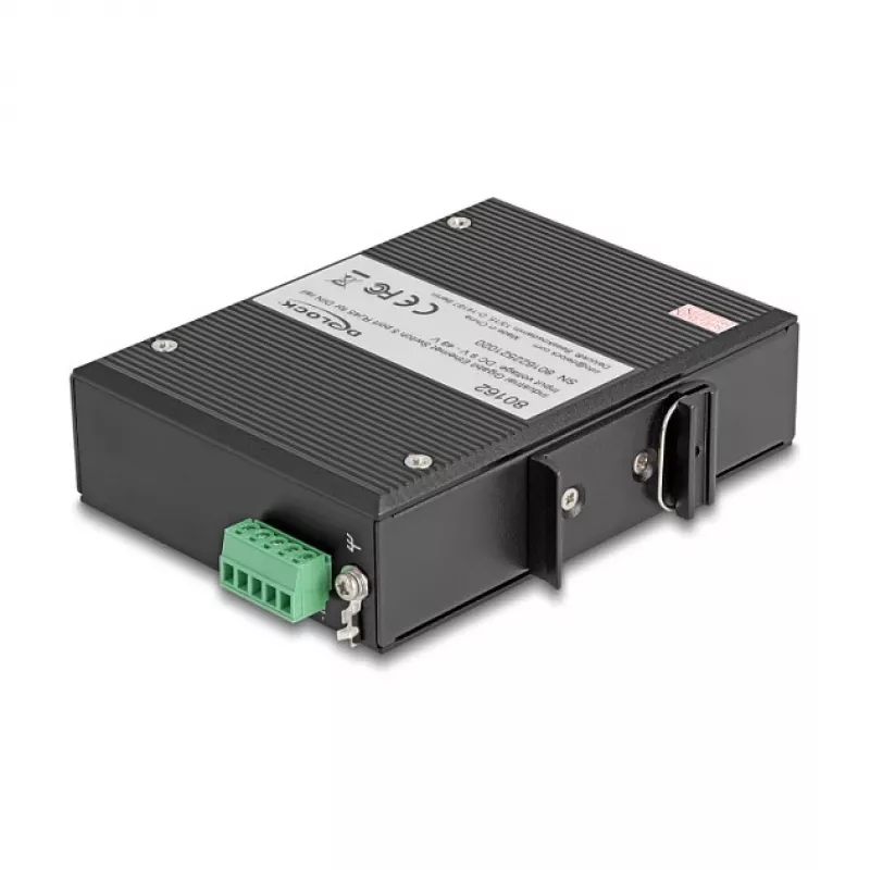 Ethernet-switch DELOCK 80162 — 5-poorts Gigabit RJ45 voor DIN-railmontage