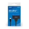 SAVIO SATA-naar-USB-C-interfacekabel AK-69, SATA-bus naar USB-C-stekker, USB 3.2 Gen 1 (5 Gbit/s), 0,25 m, zwart