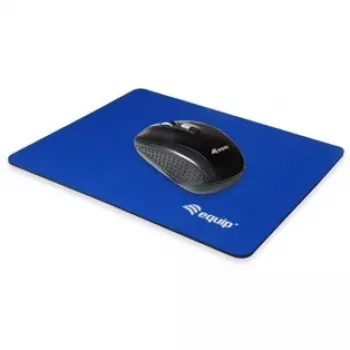 Equip muismat, blauw, effen, nylon, rubber, antislip onderkant