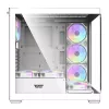 Computerbehuizing Darkflash DS900 (wit) + 7 ARGB-ventilatoren