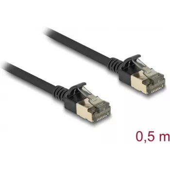 DeLOCK netwerkkabel RJ45 Cat.8.1 0,5 m zwart