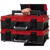 Einhell 4540019 E-Case S-F systeemkoffer met rasterschuim, spatwaterbestendig, polypropyleen, draagvermogen 25 kg, zwart/rood