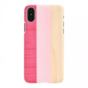 Smartphonehoesje man and wood voor iPhone X/XS – pink pie white