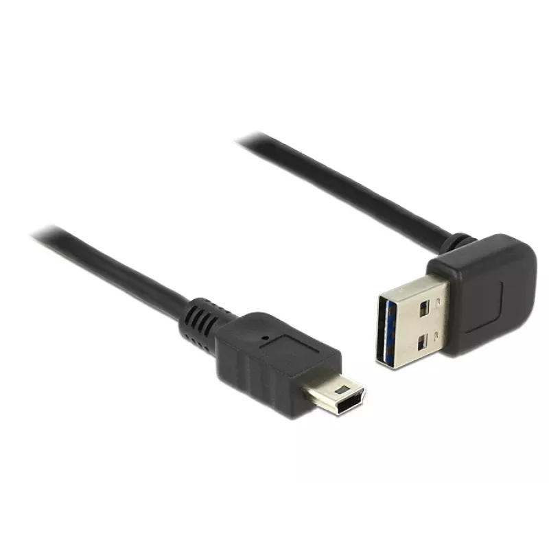 USB-kabel DeLOCK 1 m USB 2.0-A naar Mini-USB B zwart