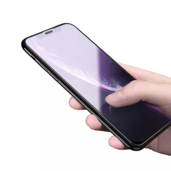 Tempered Glass Screen Protector Devia Van Anti-blue Ray voor iPhone XR 6.1, zwart
