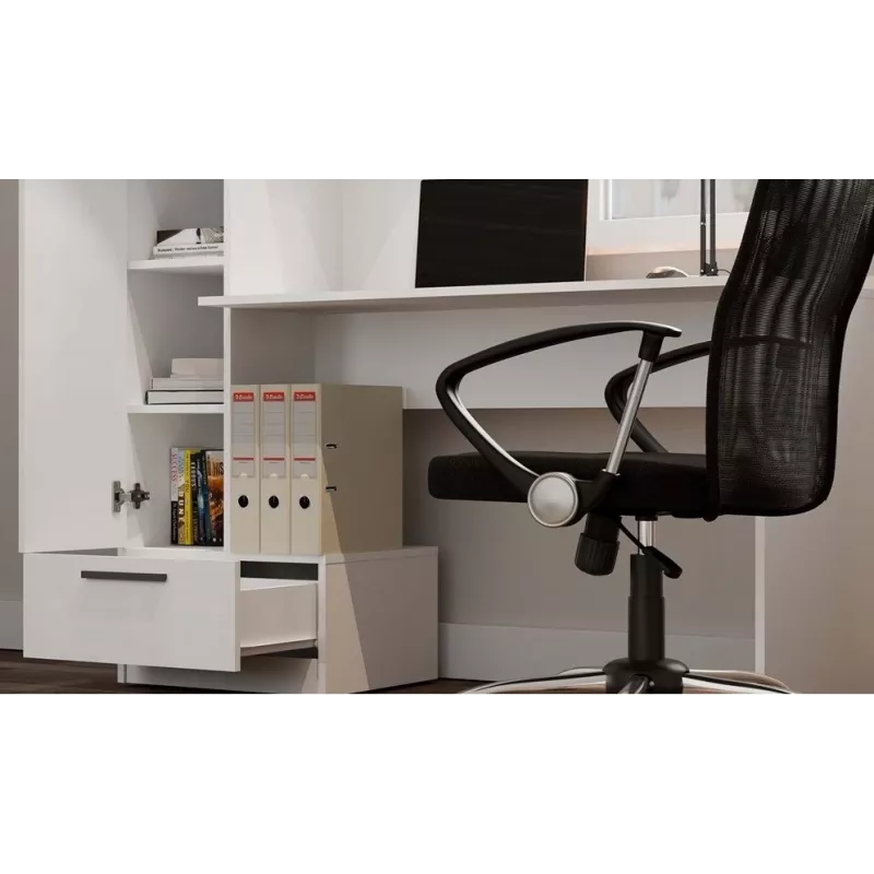 Cosmo bureau + rek set, wit