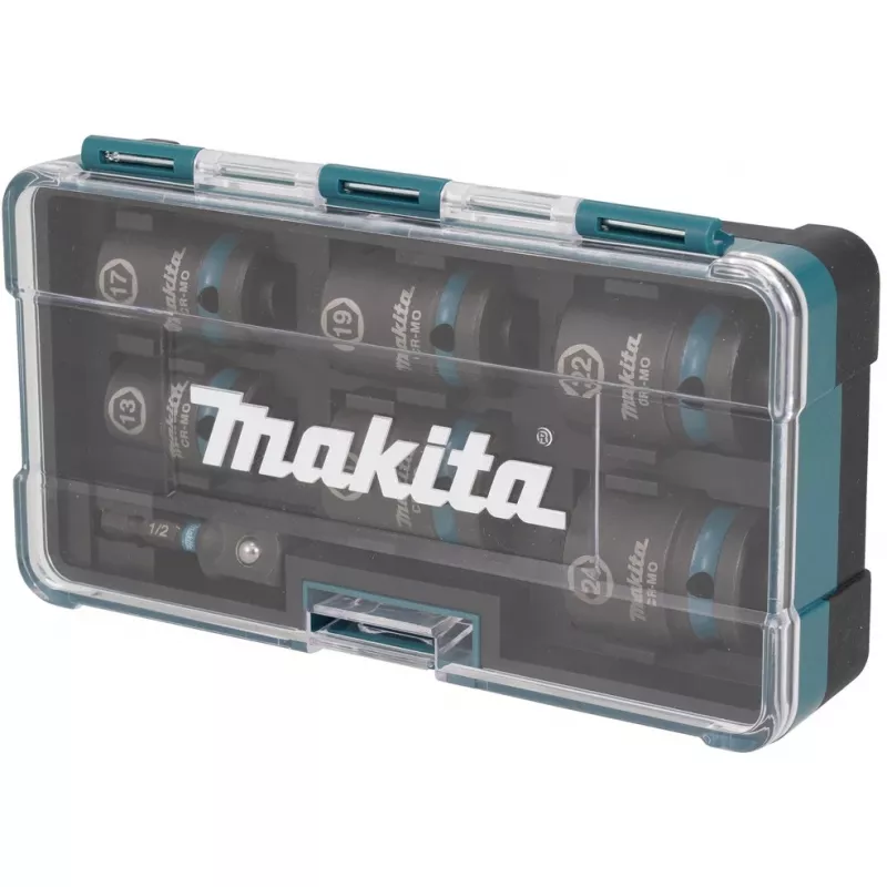 Makita E-16592 slagschroevendraaier-dopsleutel dopsleutelset zwart, turquoise